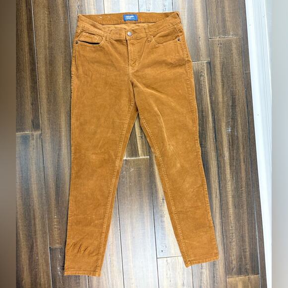 Size 10 Old Navy Tan/Golden Brown Rockstar High Rise Corduroy Pants Slacks - Picture 1 of 9